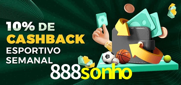 10% de bônus de cashback na 888sonho